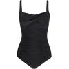 imageWomens Swimsuit One Piece Tummy Control Bathing Suit Ruched Vintage Push Up SwimwearBlack