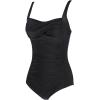 imageWomens Swimsuit One Piece Tummy Control Bathing Suit Ruched Vintage Push Up SwimwearBlack