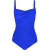 imageWomens Swimsuit One Piece Tummy Control Bathing Suit Ruched Vintage Push Up SwimwearBlue