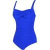 imageWomens Swimsuit One Piece Tummy Control Bathing Suit Ruched Vintage Push Up SwimwearBlue