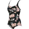 imageWomens Swimsuit One Piece Tummy Control Bathing Suit Ruched Vintage Push Up SwimwearPink Floral