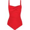 imageWomens Swimsuit One Piece Tummy Control Bathing Suit Ruched Vintage Push Up SwimwearRed