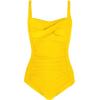 imageWomens Swimsuit One Piece Tummy Control Bathing Suit Ruched Vintage Push Up SwimwearYellow
