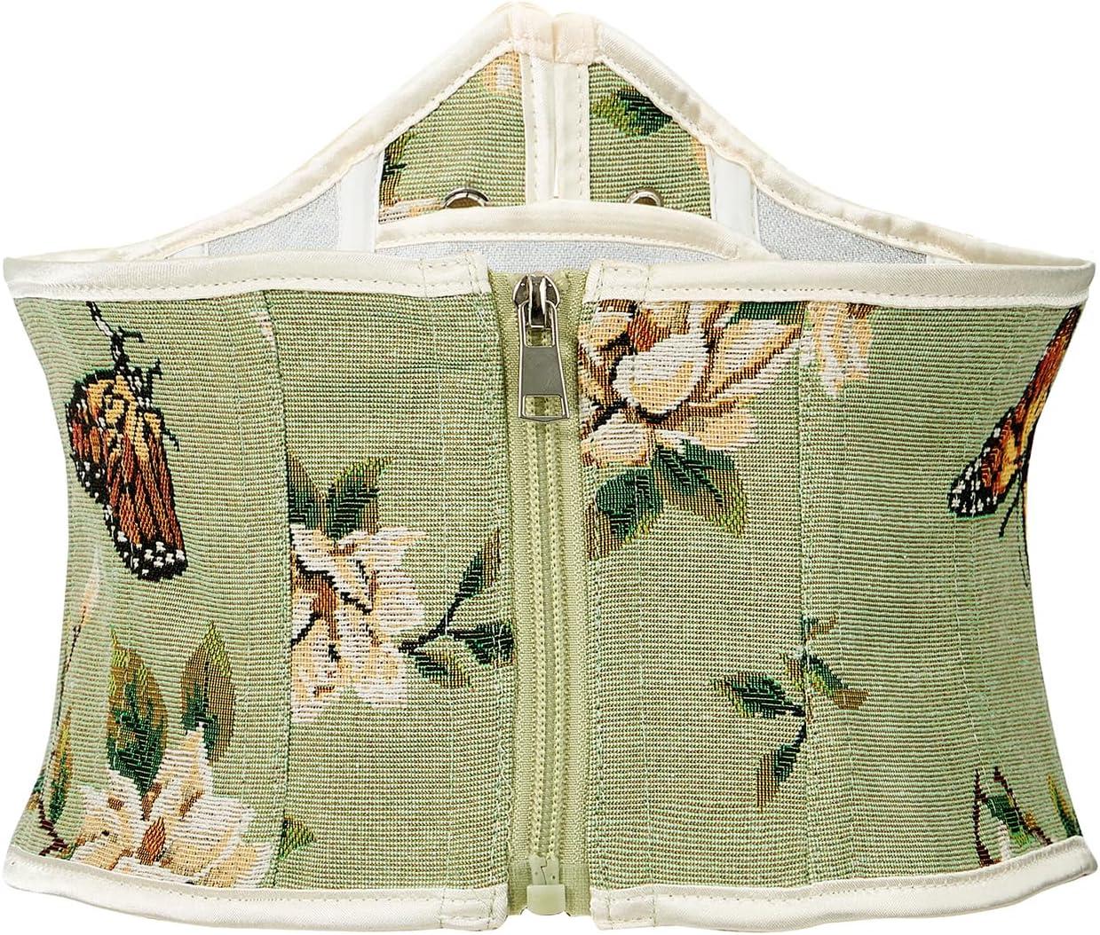 imageAmerican Trends Corset Belt for Women Renaissance Corset Lace Up Zipper Floral Corset Medieval Ren Faire AccessoriesVintage Butterfly