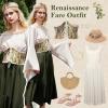 imageAmerican Trends Corset Belt for Women Renaissance Corset Lace Up Zipper Floral Corset Medieval Ren Faire AccessoriesBeige Floral