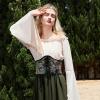 imageAmerican Trends Corset Belt for Women Renaissance Corset Lace Up Zipper Floral Corset Medieval Ren Faire AccessoriesBlack Floral