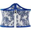 imageAmerican Trends Corset Belt for Women Renaissance Corset Lace Up Zipper Floral Corset Medieval Ren Faire AccessoriesBlue Floral