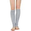 imageAmerican Trends Leg Warmers for Women Girls 80s Ribbed Leg Warmer for Neon Party Knitted Fall Winter Sports Socks1 Light Gray