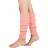 imageAmerican Trends Leg Warmers for Women Girls 80s Ribbed Leg Warmer for Neon Party Knitted Fall Winter Sports Socks1 Light Pink