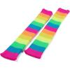 imageAmerican Trends Leg Warmers for Women Girls 80s Ribbed Leg Warmer for Neon Party Knitted Fall Winter Sports Socks1 Rainbow