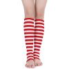 imageAmerican Trends Leg Warmers for Women Girls 80s Ribbed Leg Warmer for Neon Party Knitted Fall Winter Sports Socks1 Red White Stripe