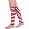 imageAmerican Trends Leg Warmers for Women Girls 80s Ribbed Leg Warmer for Neon Party Knitted Fall Winter Sports Socks1 Red White Stripe