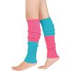 imageAmerican Trends Leg Warmers for Women Girls 80s Ribbed Leg Warmer for Neon Party Knitted Fall Winter Sports Socks1 Rose  Blue