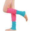 imageAmerican Trends Leg Warmers for Women Girls 80s Ribbed Leg Warmer for Neon Party Knitted Fall Winter Sports Socks1 Rose  Blue
