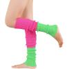 imageAmerican Trends Leg Warmers for Women Girls 80s Ribbed Leg Warmer for Neon Party Knitted Fall Winter Sports Socks1 Rose  Green