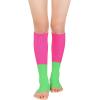 imageAmerican Trends Leg Warmers for Women Girls 80s Ribbed Leg Warmer for Neon Party Knitted Fall Winter Sports Socks1 Rose  Green