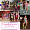 imageAmerican Trends Leg Warmers for Women Girls 80s Ribbed Leg Warmer for Neon Party Knitted Fall Winter Sports Socks1 Vitality Yellow