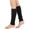 imageAmerican Trends Leg Warmers for Women Girls 80s Ribbed Leg Warmer for Neon Party Knitted Fall Winter Sports Socks2 Pack Black