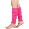 imageAmerican Trends Leg Warmers for Women Girls 80s Ribbed Leg Warmer for Neon Party Knitted Fall Winter Sports Socks2 Packbluepink