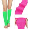 imageAmerican Trends Leg Warmers for Women Girls 80s Ribbed Leg Warmer for Neon Party Knitted Fall Winter Sports Socks3 Packyellowgreenrose