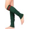 imageAmerican Trends Leg Warmers for Women Girls 80s Ribbed Leg Warmer for Neon Party Knitted Fall Winter Sports Socks4 Christmas Green Red Stripe