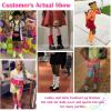 imageAmerican Trends Leg Warmers for Women Girls 80s Ribbed Leg Warmer for Neon Party Knitted Fall Winter Sports Socks4 Christmas Green Red Stripe