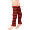 imageAmerican Trends Leg Warmers for Women Girls 80s Ribbed Leg Warmer for Neon Party Knitted Fall Winter Sports Socks4 Christmas Stripe Redgreen