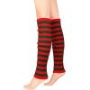 imageAmerican Trends Leg Warmers for Women Girls 80s Ribbed Leg Warmer for Neon Party Knitted Fall Winter Sports Socks4 Christmas Stripe Redgreen