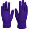 imageAmerican Trends Magic Knitted Gloves for Women Winter Warm Full Finger Mittens for Men Ladies Soft Stretchy Unisex GlovesPurple