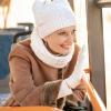 imageAmerican Trends Magic Knitted Gloves for Women Winter Warm Full Finger Mittens for Men Ladies Soft Stretchy Unisex GlovesRed