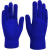 imageAmerican Trends Magic Knitted Gloves for Women Winter Warm Full Finger Mittens for Men Ladies Soft Stretchy Unisex GlovesSapphire
