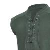 imageAmerican Trends Renaissance Costume Men Pirate Shirt Sleeveless Laceup Medieval Viking Outfit Steampunk Gothic Top TunicGreen