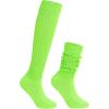 imageAmerican Trends Winter Knee High Slouch Socks for Women Soft Extra Long Scrunch Sock Slouch Boot Socks1 Pair Green