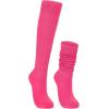 imageAmerican Trends Winter Knee High Slouch Socks for Women Soft Extra Long Scrunch Sock Slouch Boot Socks1 Pair Rose Red