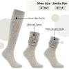imageAmerican Trends Winter Knee High Slouch Socks for Women Soft Extra Long Scrunch Sock Slouch Boot SocksFuchiagreenyellow