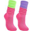 imageAmerican Trends Winter Knee High Slouch Socks for Women Soft Extra Long Scrunch Sock Slouch Boot SocksPurplehot Pinkgreenhot Pink