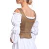 imageAmerican Trends Women Pirate Renaissance Vest Cosplay Costume Waistcoat Halloween Steampunk Gothic Medieval BodiceBrown