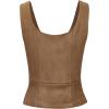 imageAmerican Trends Women Pirate Renaissance Vest Cosplay Costume Waistcoat Halloween Steampunk Gothic Medieval BodiceBrown