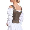 imageAmerican Trends Women Pirate Renaissance Vest Cosplay Costume Waistcoat Halloween Steampunk Gothic Medieval BodiceCoffee Brown