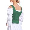 imageAmerican Trends Women Pirate Renaissance Vest Cosplay Costume Waistcoat Halloween Steampunk Gothic Medieval BodiceGreen
