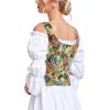 imageAmerican Trends Women Pirate Renaissance Vest Cosplay Costume Waistcoat Halloween Steampunk Gothic Medieval BodiceVintage Floral