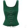 imageAmerican Trends Women Pirate Renaissance Vest Cosplay Costume Waistcoat Halloween Steampunk Gothic Medieval BodiceVintage Green