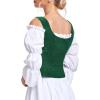 imageAmerican Trends Women Pirate Renaissance Vest Cosplay Costume Waistcoat Halloween Steampunk Gothic Medieval BodiceVintage Green