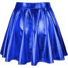 imageAmerican Trends Womens Mini Skirt Pleated Flared Skater Skirt Metallic Skirt Athletic Tennis SkirtBlue