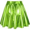 imageAmerican Trends Womens Mini Skirt Pleated Flared Skater Skirt Metallic Skirt Athletic Tennis SkirtCandy Green