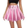 imageAmerican Trends Womens Mini Skirt Pleated Flared Skater Skirt Metallic Skirt Athletic Tennis SkirtCandy Pink