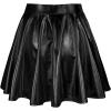 imageAmerican Trends Womens Mini Skirt Pleated Flared Skater Skirt Metallic Skirt Athletic Tennis SkirtShiny Black