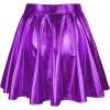 imageAmerican Trends Womens Mini Skirt Pleated Flared Skater Skirt Metallic Skirt Athletic Tennis SkirtShiny Purple