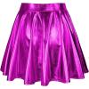 imageAmerican Trends Womens Mini Skirt Pleated Flared Skater Skirt Metallic Skirt Athletic Tennis SkirtShiny Rose
