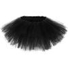 imageWomens Tutu Skirt Elastic 5 Layered Vintage Tulle Ballet Skirt Party Festival CostumeBlack